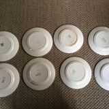 Series of 8 dessert plates