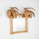 Illuminated rattan mirror 100x80cm