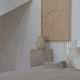 Lot de 3 colonnes Hera travertin naturel
