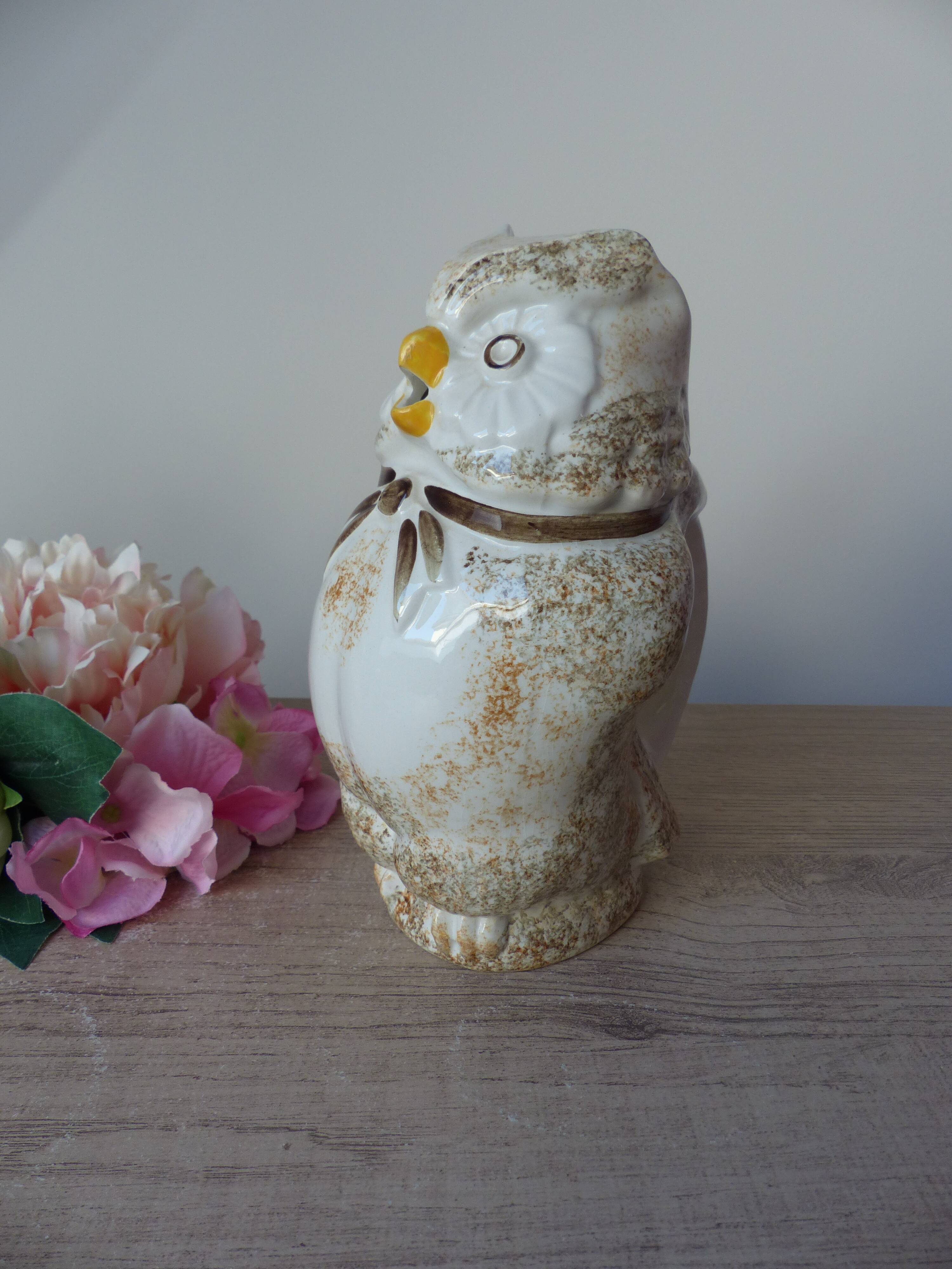 Vintage Longchamp Ceramic Owl Pitcher