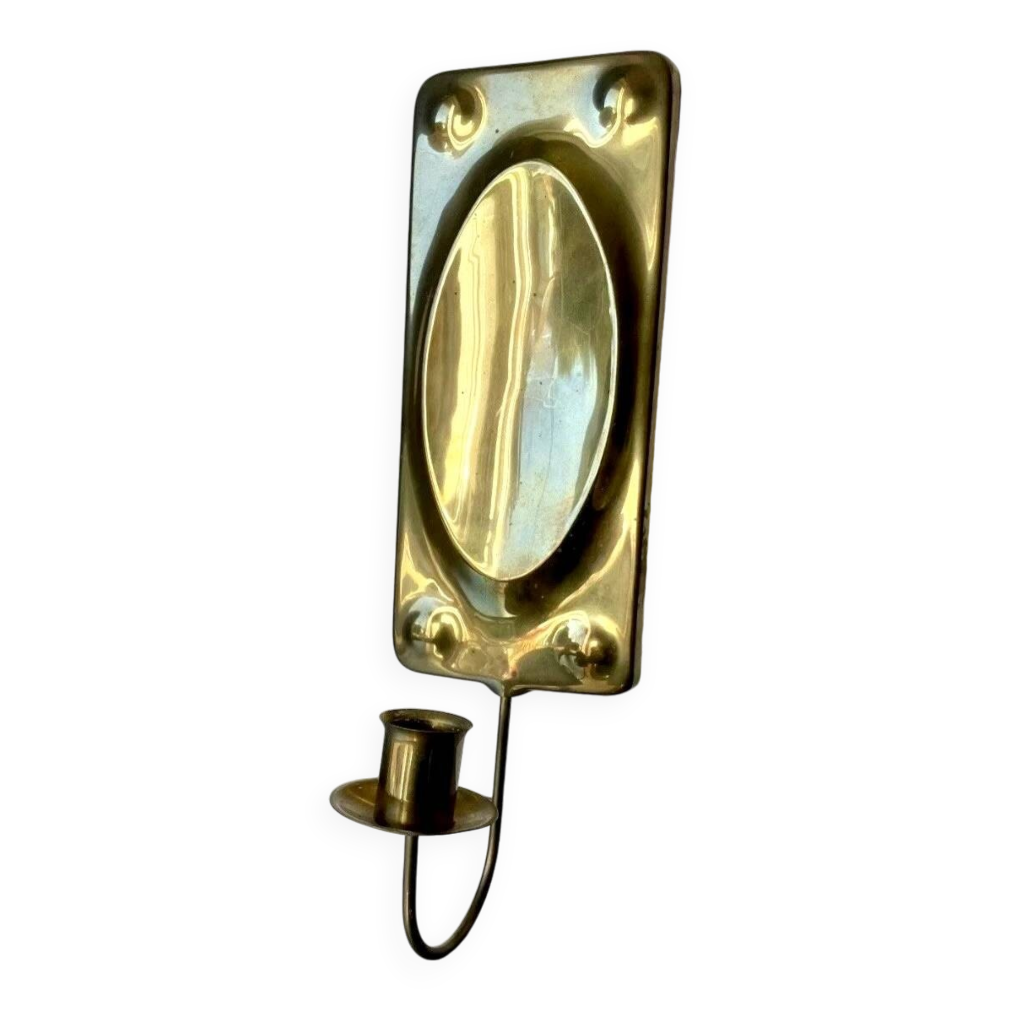 Vintage Brass Wall Candle holder  Sconce  height 28.5 cm