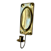 Bougeoir mural vintage en laiton hauteur 28,5 cm