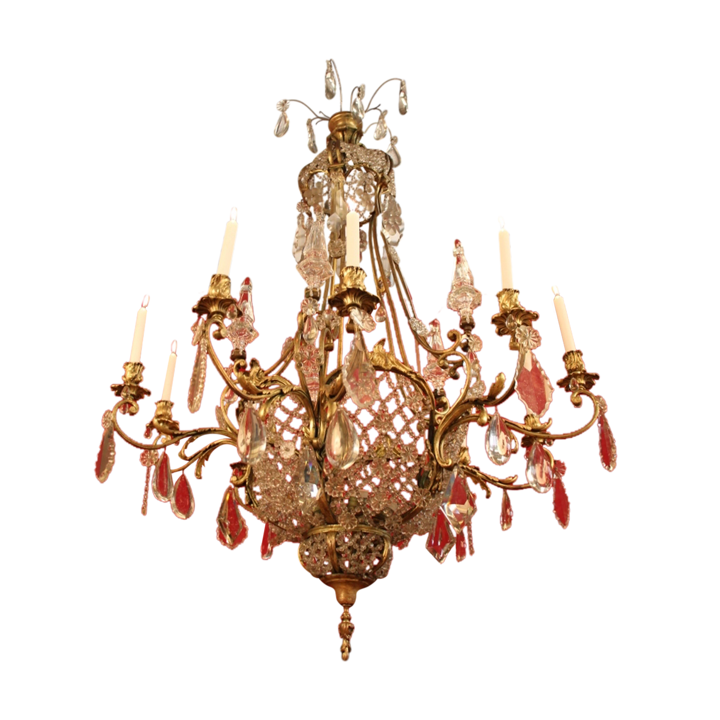 Bronze lustre and crystal 19th