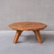 Table basse en chêne brutaliste octangonal hollandais du milieu du siècle