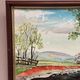 Mid-Century Oil on Panel “Water Canal” by He 84, Signed & Framed 33x23 cm