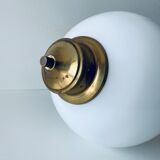 Opaline and brass globe luster