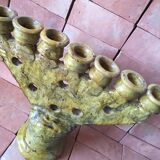Tamegrout pottery menorah candle holder
