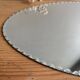 Vintage oval beveled mirror