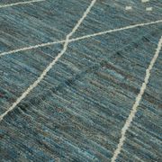 Hand-Knotted Turkish Contemporary 290 cm x 383 cm Blue Wool Carpet