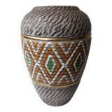 Signed stoneware vase
