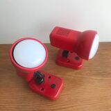 Applique/spot design année 80 rouge orientable