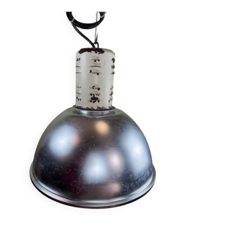 Rare industrial suspension Osram HQL – large aluminium reflector 53