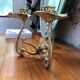 Large candlestick brass flowers
