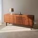 Vintage minimalist sideboard 1960s walnut