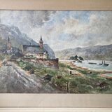 Aquarelle 1954 signée