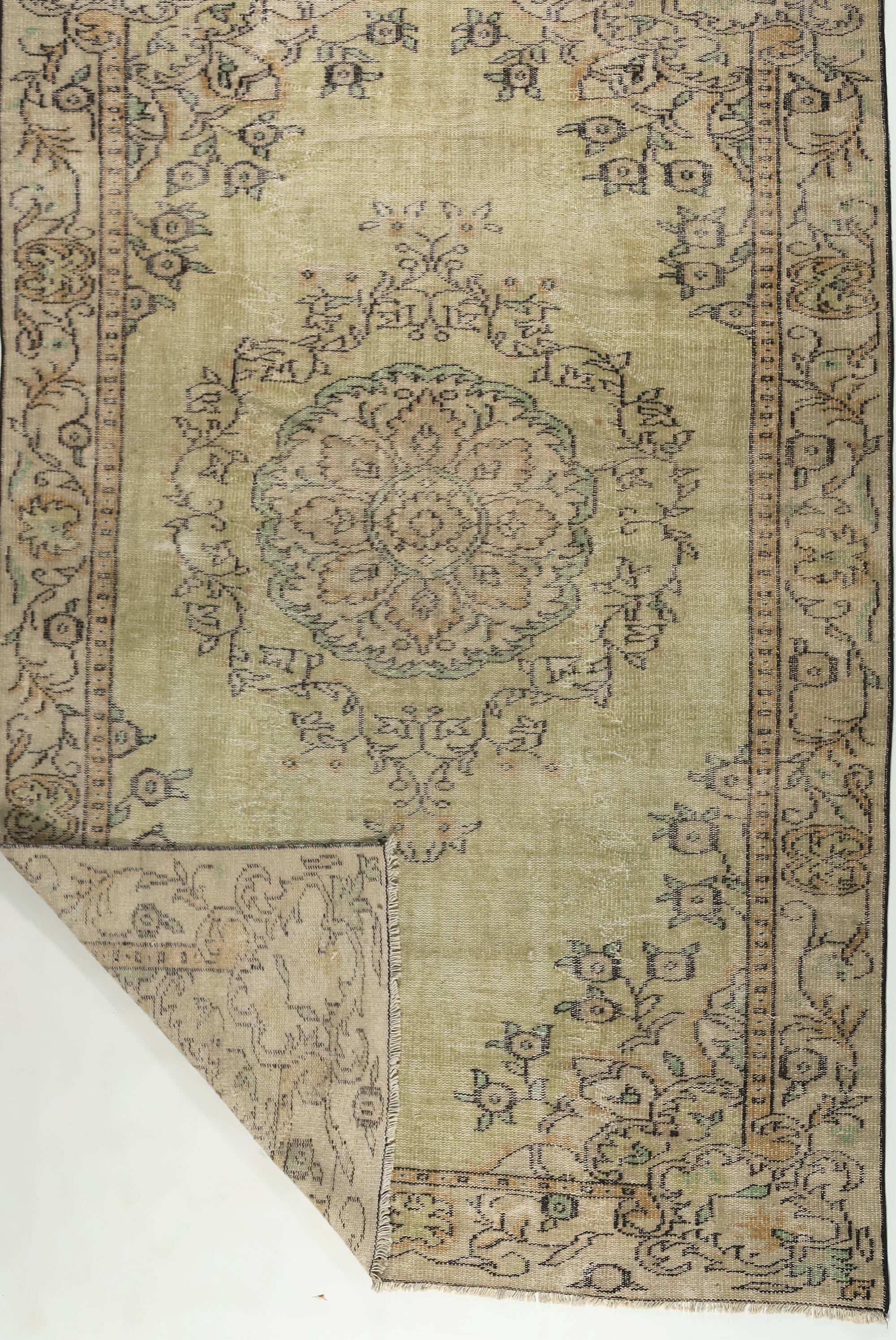 Anatolian handmade vintage rug 283 cm x 172 cm