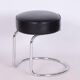 Bauhaus Stool in Chrome-Plated Steel and Leather, 1950s