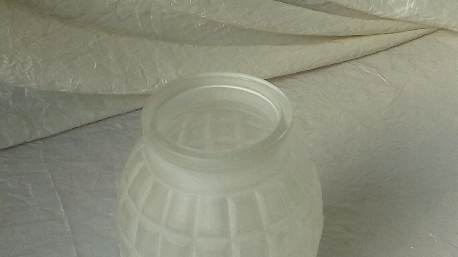 Molded glass vase press art deco period
