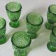 Art Deco 'green' (6) shot glasses