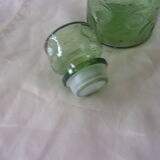 Carafe en verre vert des années 70