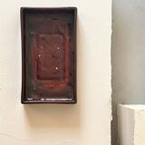 Bordeaux ceramic enamelled vide poche by Dutch artist A. Reuver, numbered.