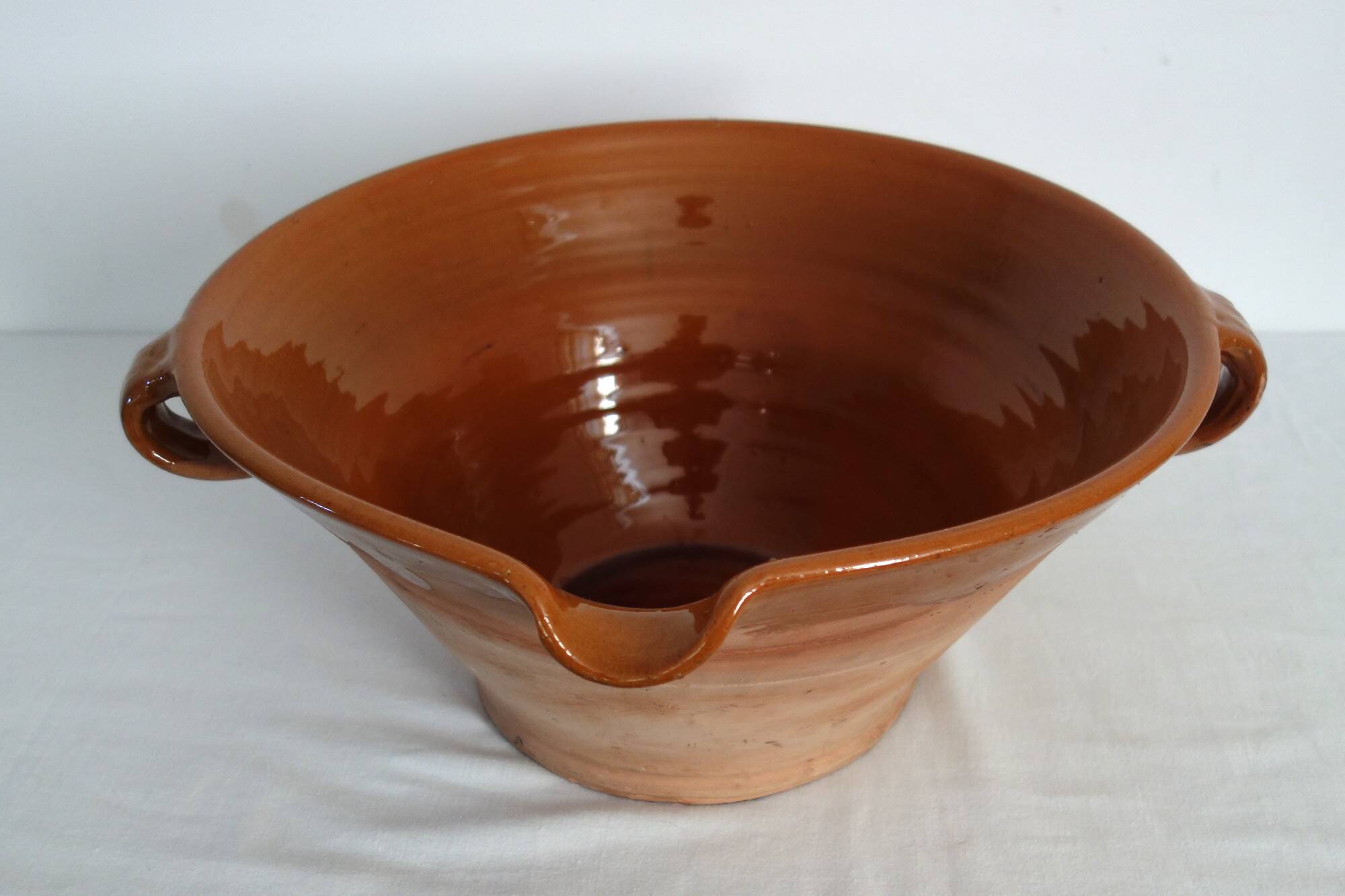 Glazed terracotta terracotta bowl, diameter 38cm