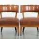 Set of 4 vintage design chairs made of sheepskin leather
