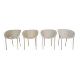 Set of 4 "Soft Egg" chairs by Philippe Starck for Driade, Italy