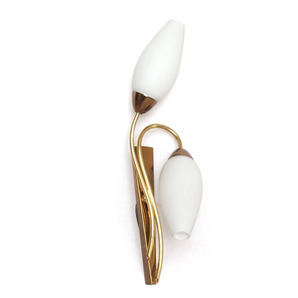 Applique double flute opaline