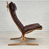 1970’s, Norwegian design, "Siesta" lounge chair by Ingmar Relling, leather, bentwood.