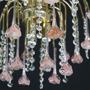 Meryl Streep, Pink Murano Flowers and Crystal Drops Chandelier, 1980s