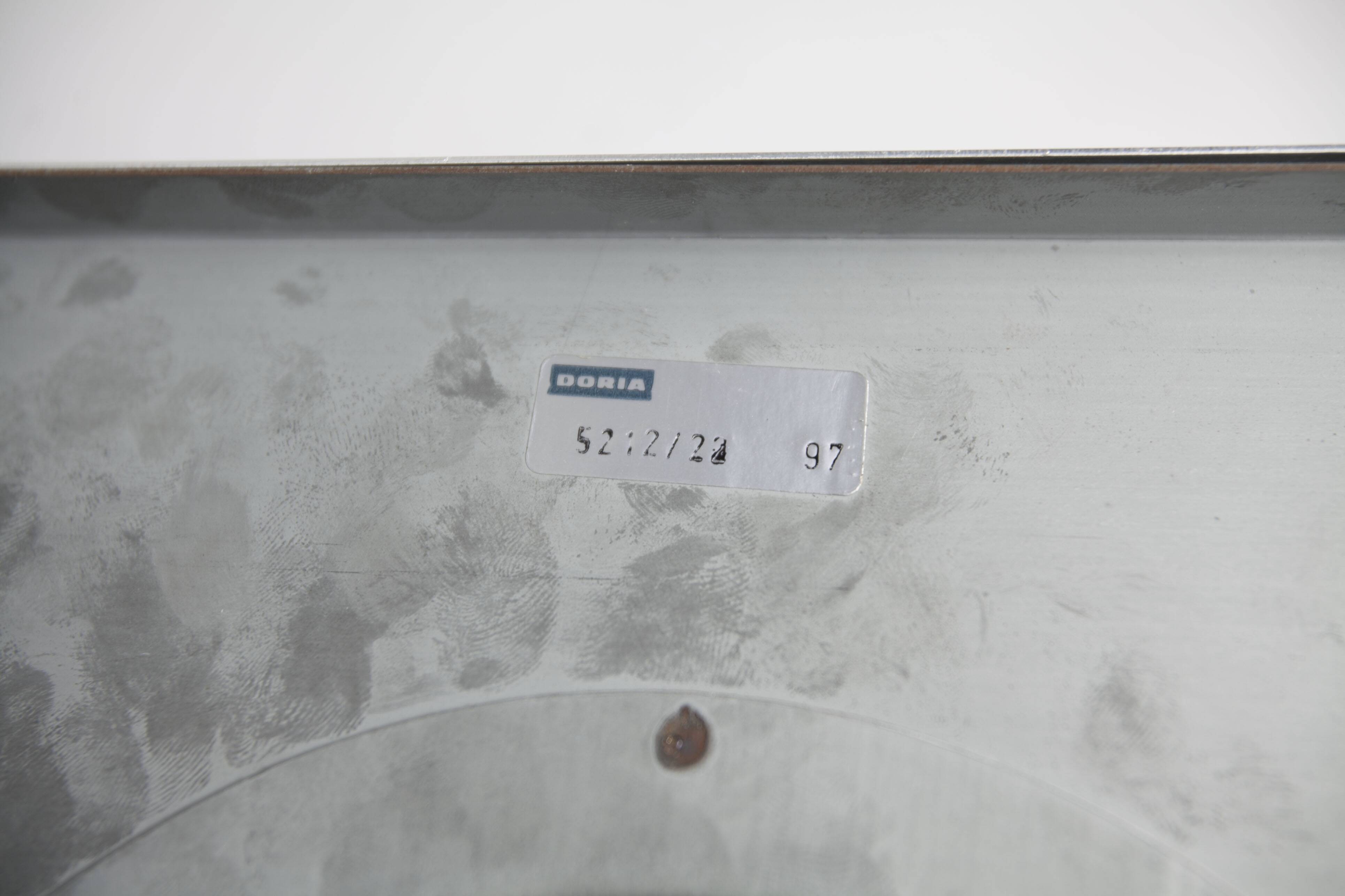 Ceiling light Doria Leuchten 1960, Germany, Alu Opaline + bulb