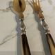 Box of 2 salad servers antique