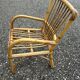 Bureau et chaise enfant en rotin
