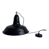 Ancienne suspension d’atelier industriel emaillee 40 cm