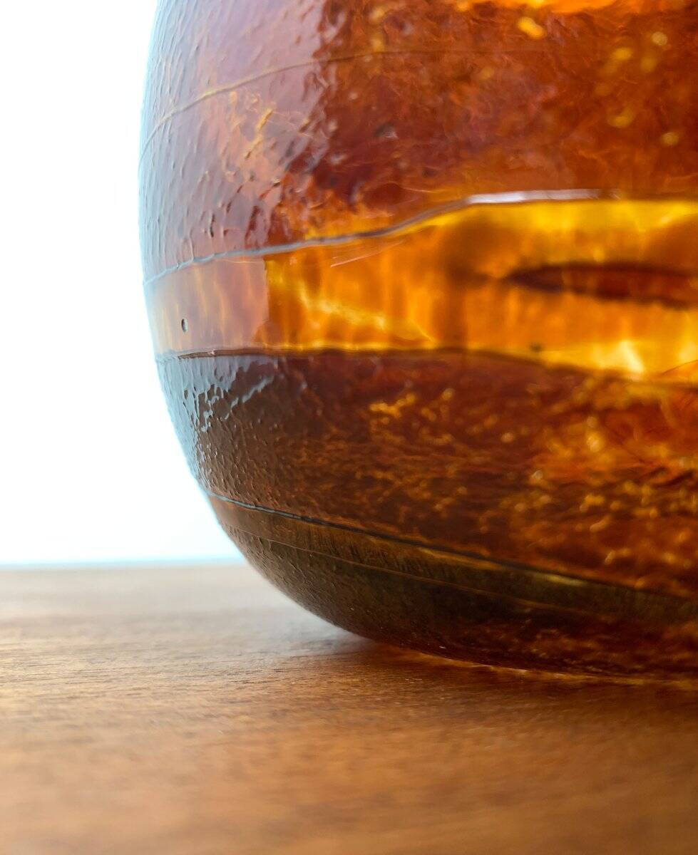 Vintage Swedish glass vase by Milan Vobruba for Gusum Sweden