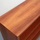 1960s book shelf in walnut, white back panel