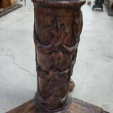 Large 18th century wooden column floor lamp