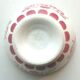 Old Art Deco bowl, décor of red roses, edifying red teeth, Badonviller?