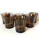 Lot of 6 smoked glasses duralex vintage 70s - retro - kitchen