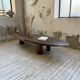 Table basse années 50 plateau bois exotique XXL