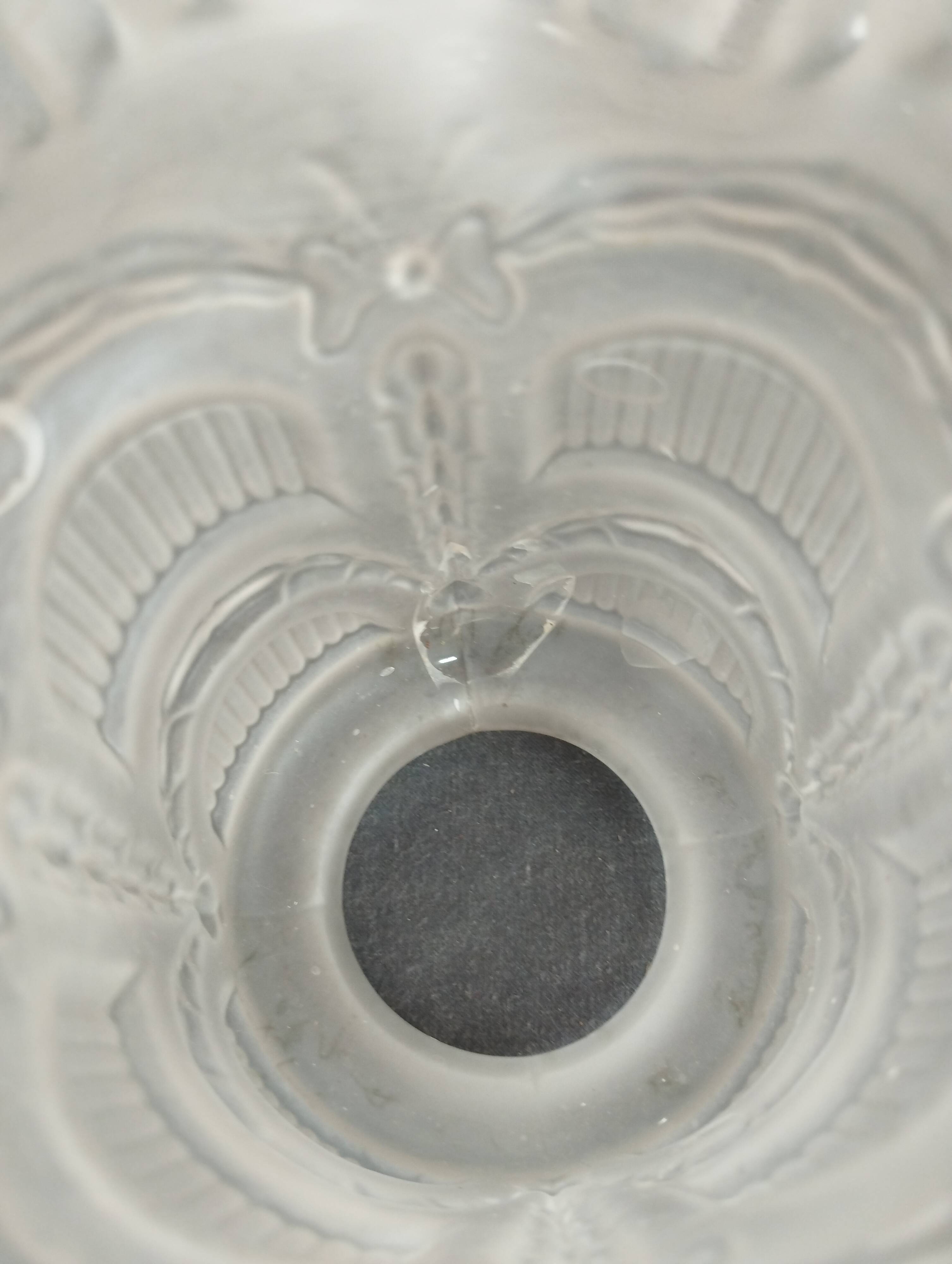 old frosted glass tulip globe