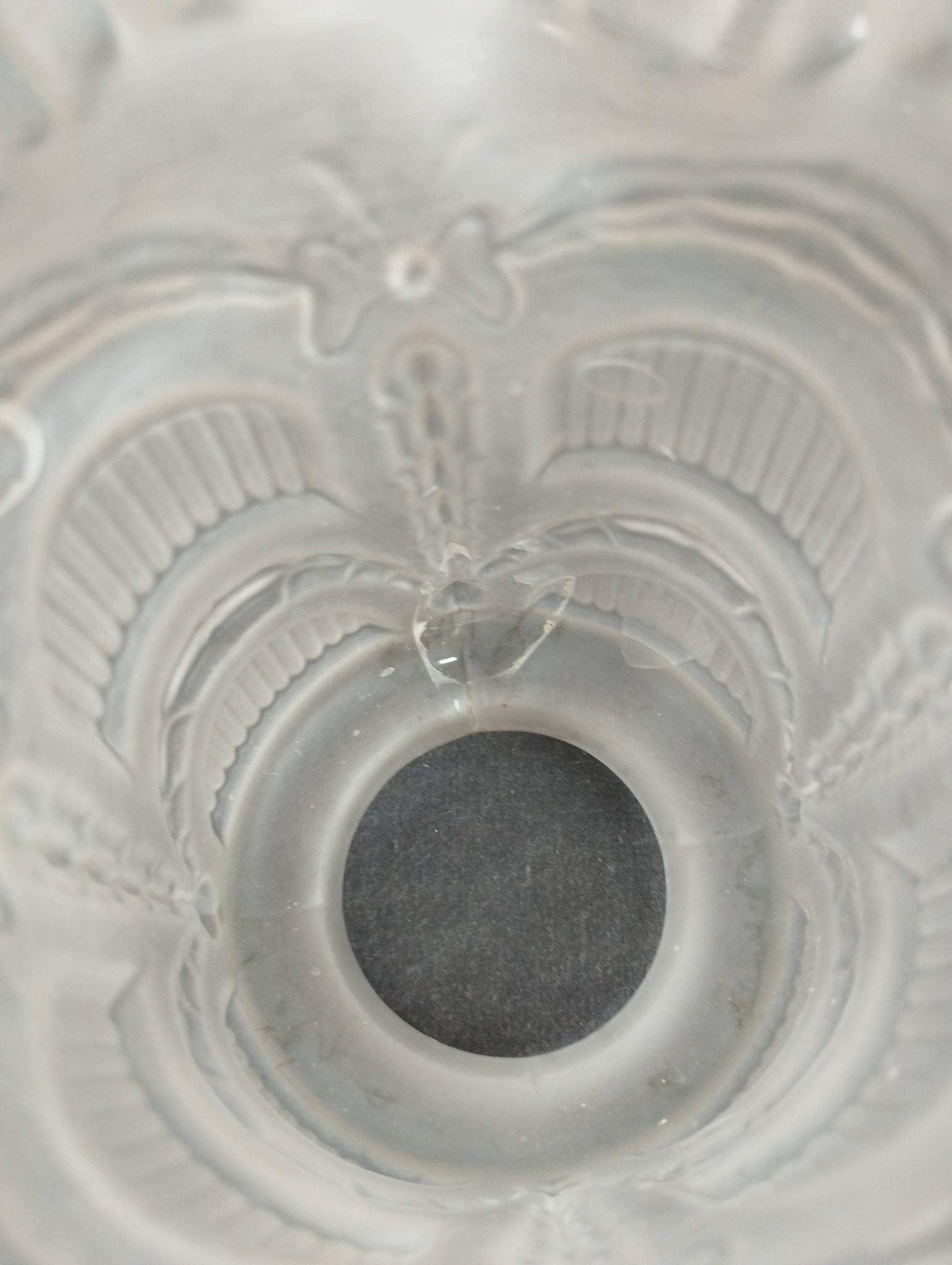 old frosted glass tulip globe