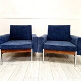 Paire De Fauteuils Club Danois Du Milieu Du Siècle Dernier De Style Kiushu