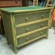 Commode en rotin et cannage