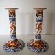 Pair of Gien earthenware chandeliers