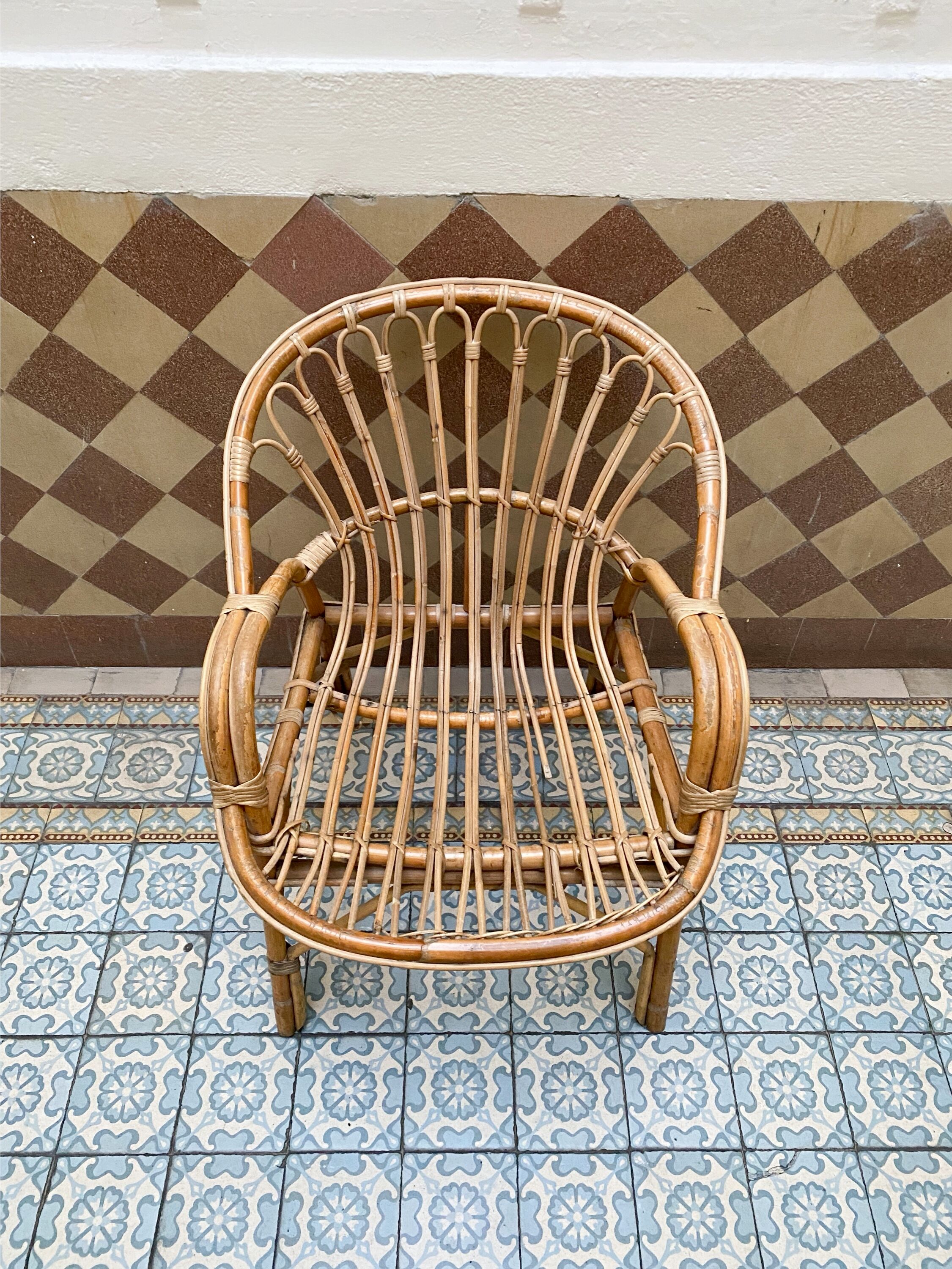 Rattan armchair