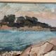 Huile su toile suédoise – “Côte” par Bertil Wahlberg – Vintage et encadrée