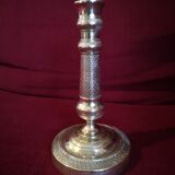 Finely chiseled bronze candle holder - End of 19th century