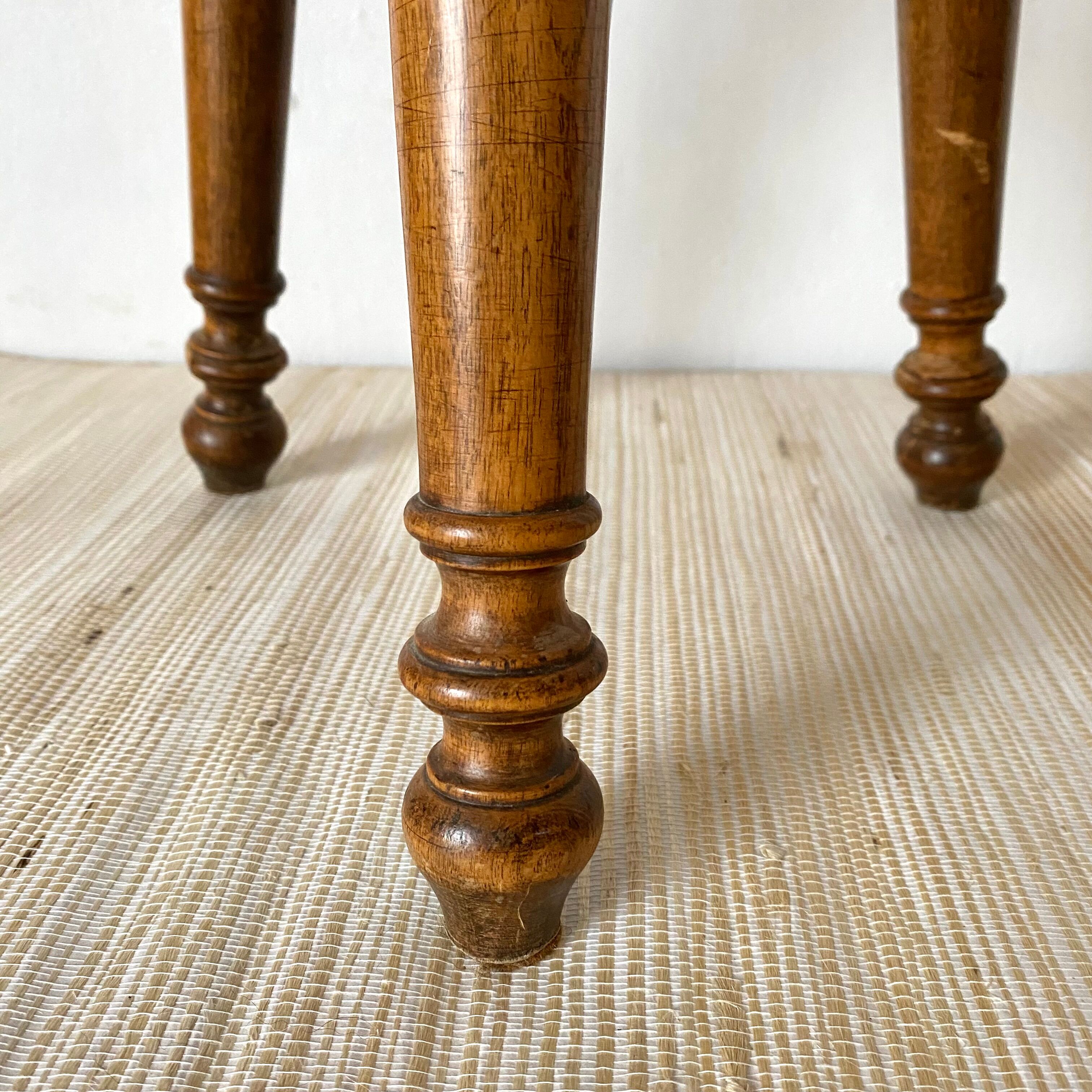 Antique screw piano stool